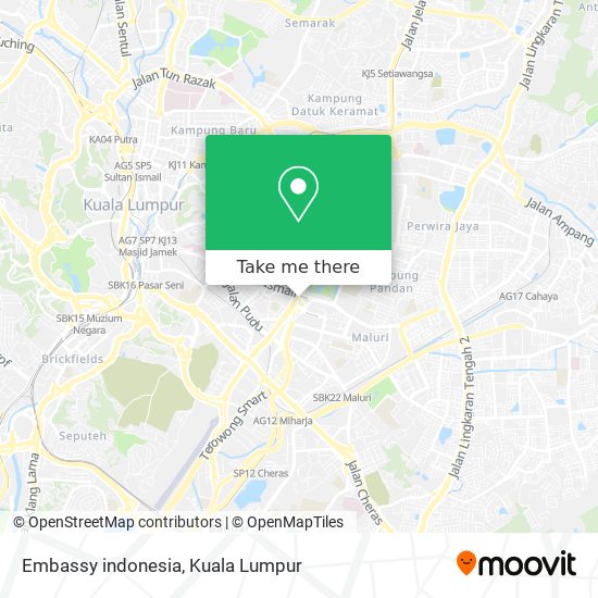 Peta Embassy indonesia