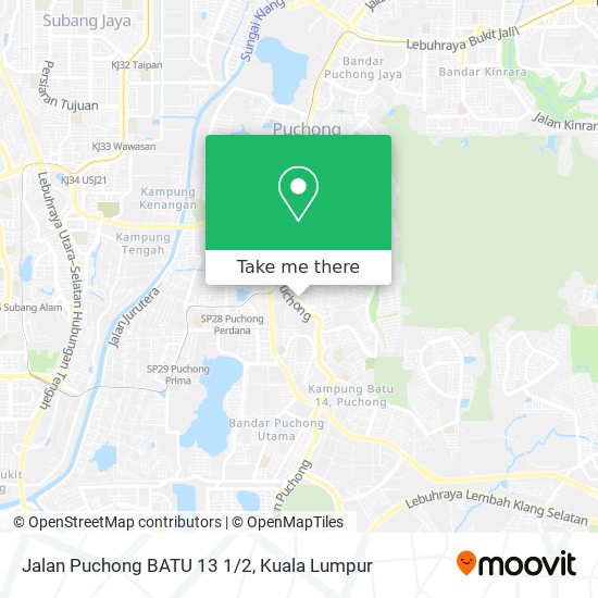 Peta Jalan Puchong BATU 13 1/2