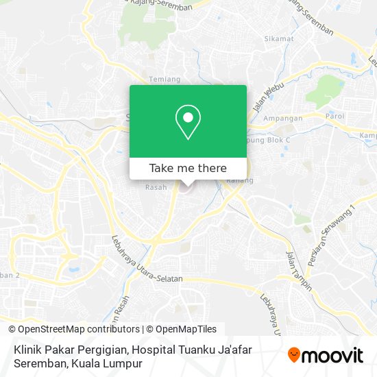 Klinik Pakar Pergigian, Hospital Tuanku Ja'afar Seremban map