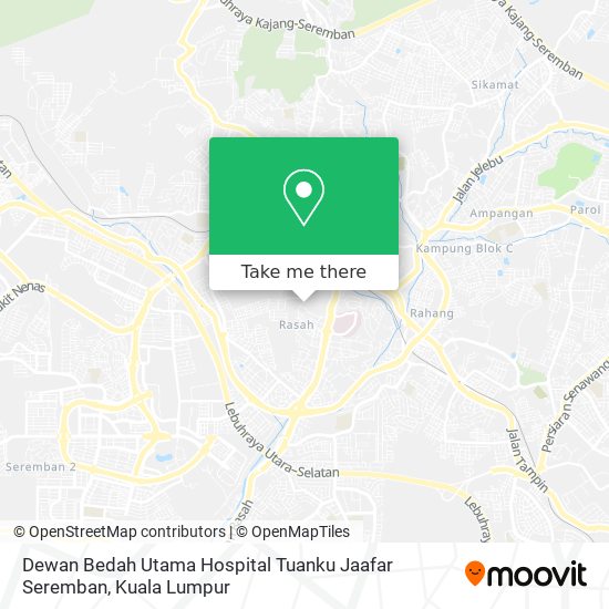 Dewan Bedah Utama Hospital Tuanku Jaafar Seremban map