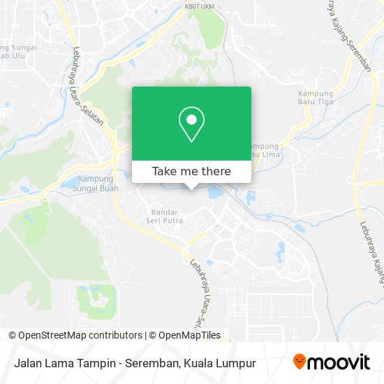 Peta Jalan Lama Tampin - Seremban