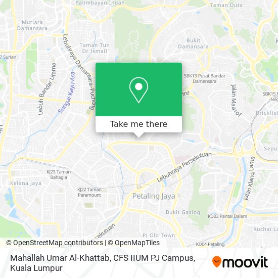 Peta Mahallah Umar Al-Khattab, CFS IIUM PJ Campus