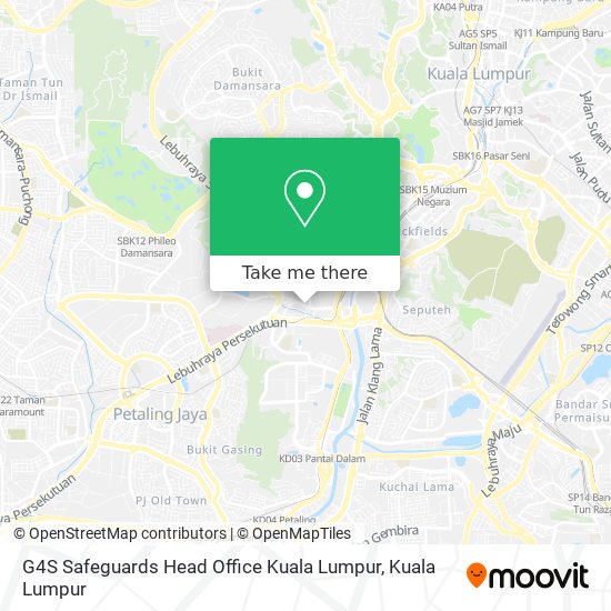 G4S Safeguards Head Office Kuala Lumpur map