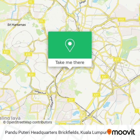 Pandu Puteri Headquarters Brickfields map