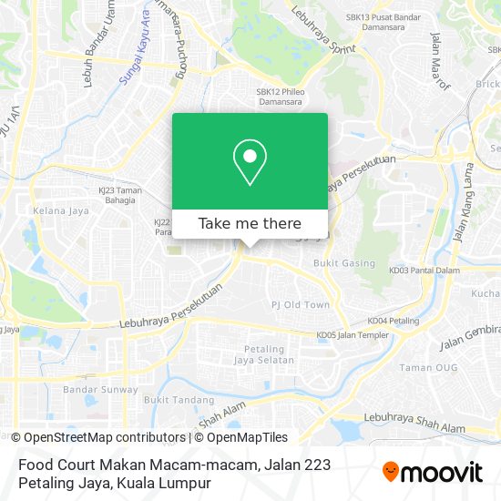 Food Court Makan Macam-macam, Jalan 223 Petaling Jaya map