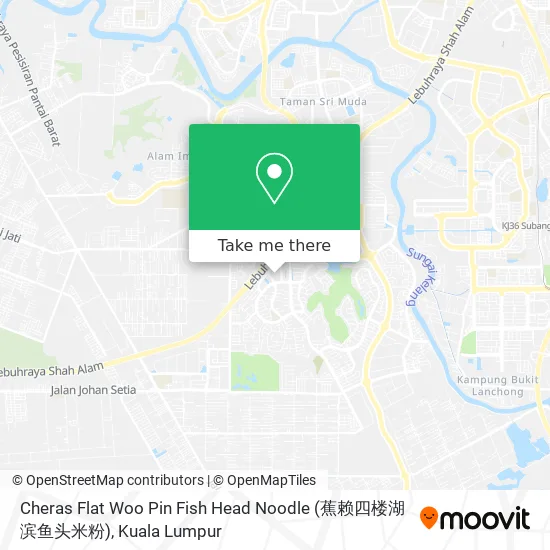 Cheras Flat Woo Pin Fish Head Noodle (蕉赖四楼湖滨鱼头米粉) map