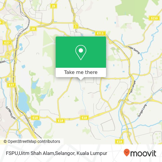 FSPU,Uitm Shah Alam,Selangor map