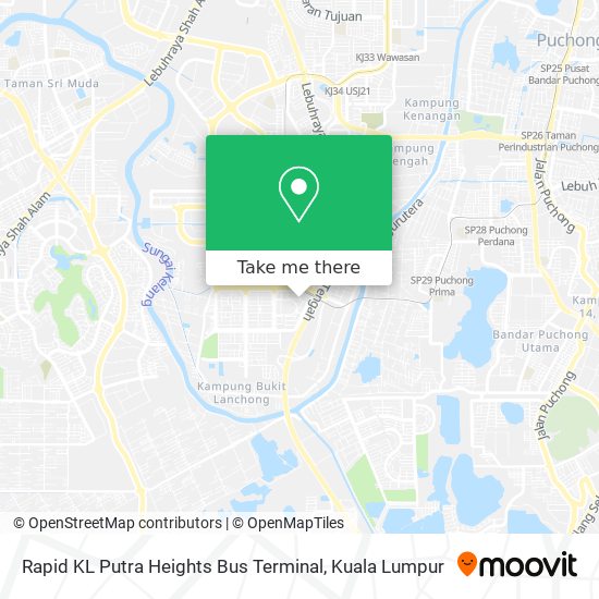 Peta Rapid KL Putra Heights Bus Terminal