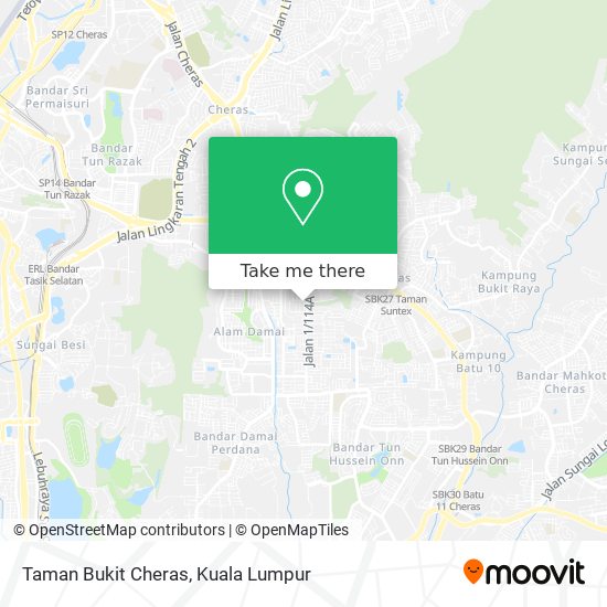 Peta Taman Bukit Cheras