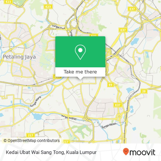 Peta Kedai Ubat Wai Sang Tong