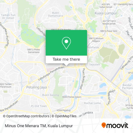 Minus One Menara TM map