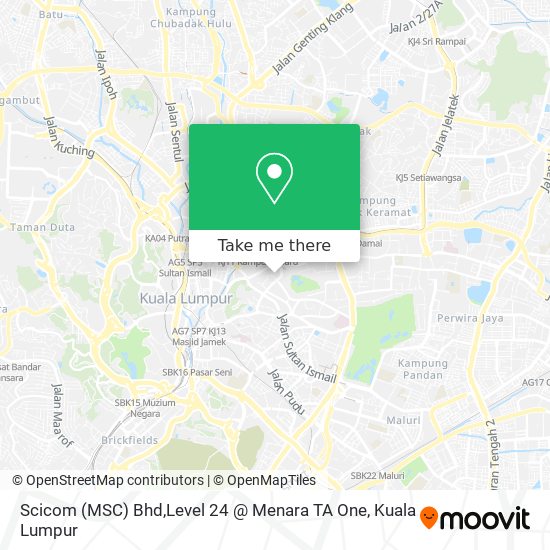 Scicom (MSC) Bhd,Level 24 @ Menara TA One map