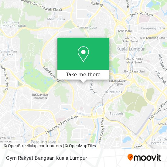 Gym Rakyat Bangsar map