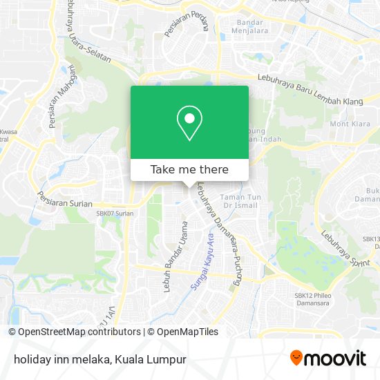 holiday inn melaka map