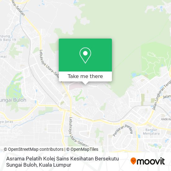 Peta Asrama Pelatih Kolej Sains Kesihatan Bersekutu Sungai Buloh