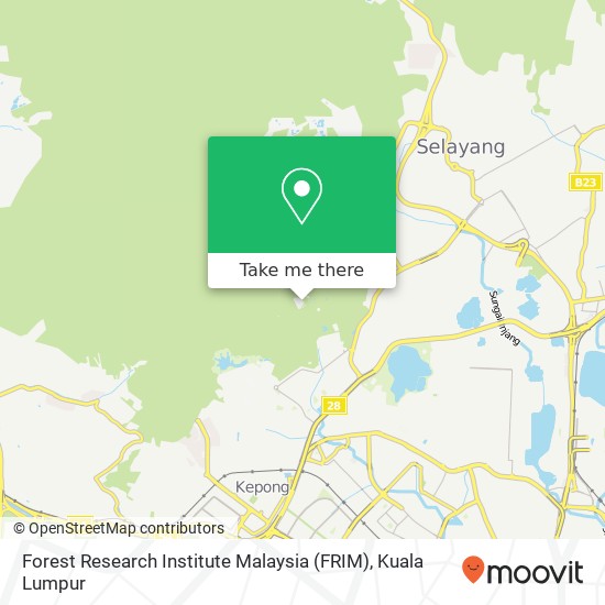 Forest Research Institute Malaysia (FRIM) map