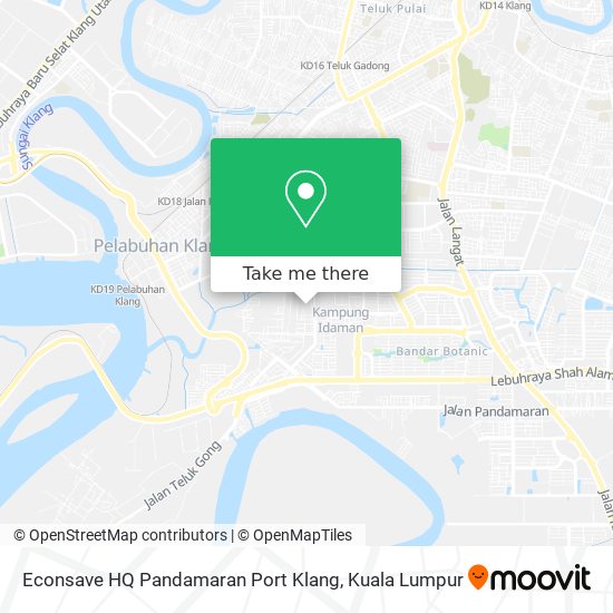 Peta Econsave HQ Pandamaran Port Klang
