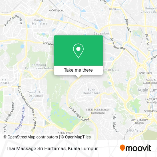 Thai Massage Sri Hartamas map