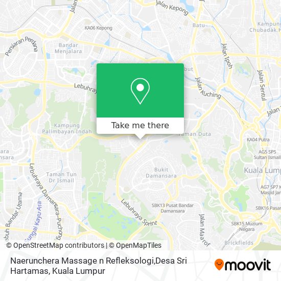 Peta Naerunchera Massage n Refleksologi,Desa Sri Hartamas