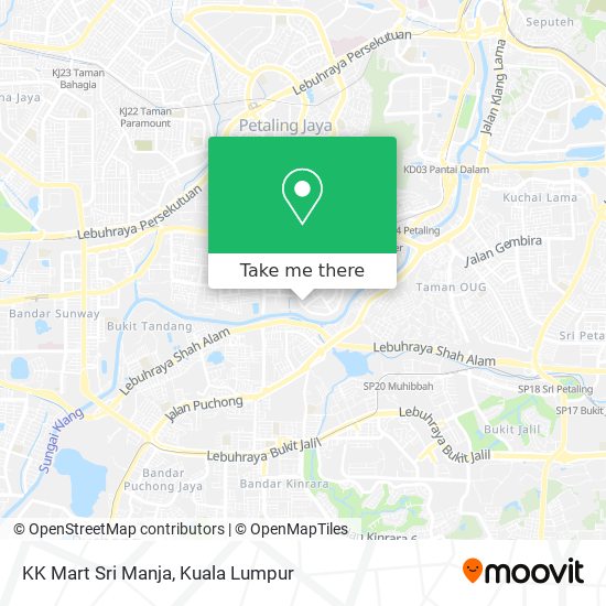 KK Mart Sri Manja map