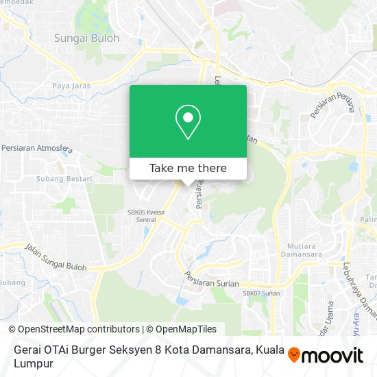 Peta Gerai OTAi Burger Seksyen 8 Kota Damansara