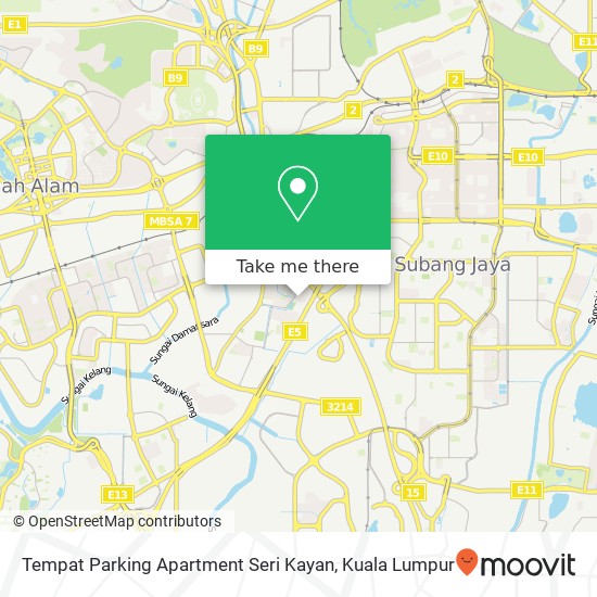 Peta Tempat Parking Apartment Seri Kayan