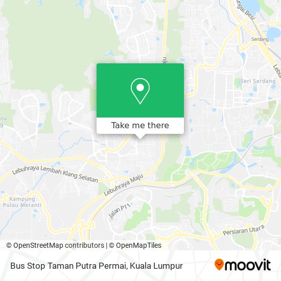 Bus Stop Taman Putra Permai map