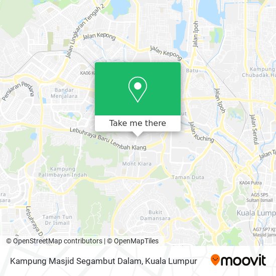 Kampung Masjid Segambut Dalam map