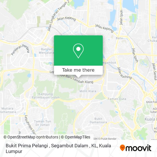 Bukit Prima Pelangi , Segambut Dalam , KL map