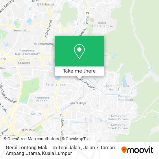 Peta Gerai Lontong Mak Tim Tepi Jalan , Jalan 7 Taman Ampang Utama