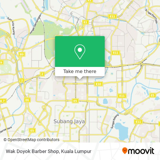 Peta Wak Doyok Barber Shop