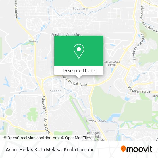 Peta Asam Pedas Kota Melaka