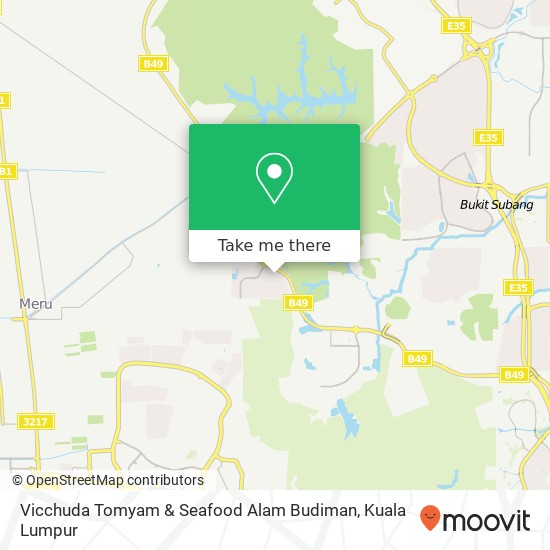 Peta Vicchuda Tomyam & Seafood Alam Budiman