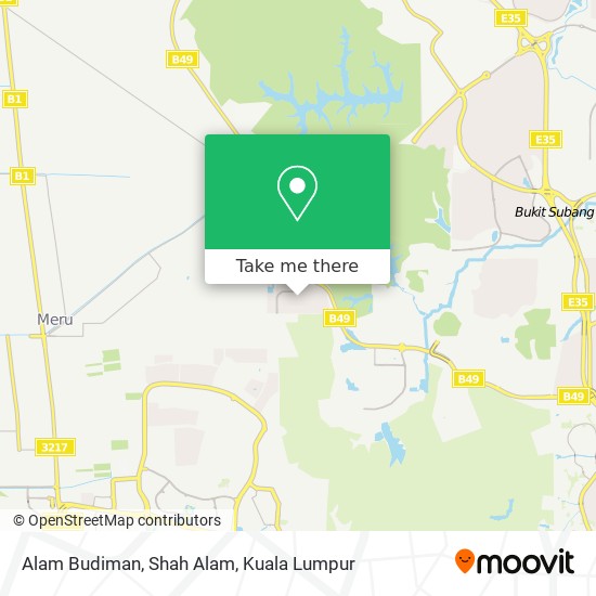 Alam Budiman, Shah Alam map