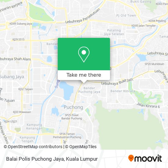 Peta Balai Polis Puchong Jaya
