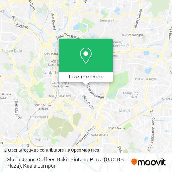 Gloria Jeans Coffees Bukit Bintang Plaza (GJC BB Plaza) map