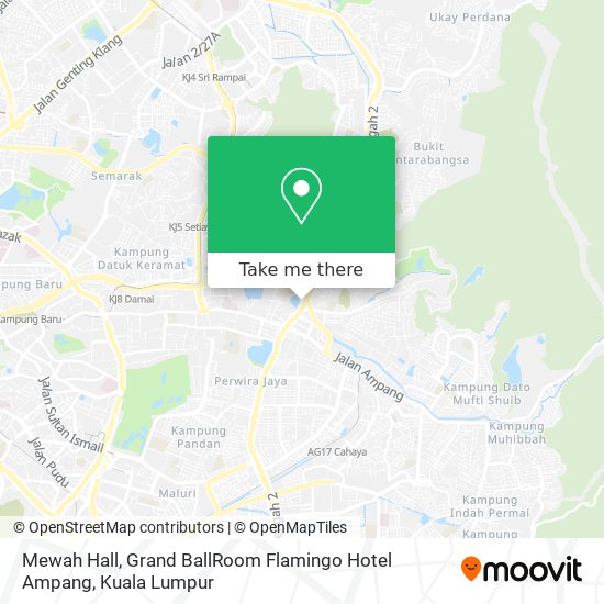 Mewah Hall, Grand BallRoom Flamingo Hotel Ampang map
