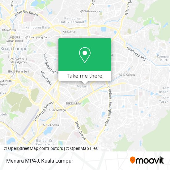 Menara MPAJ map