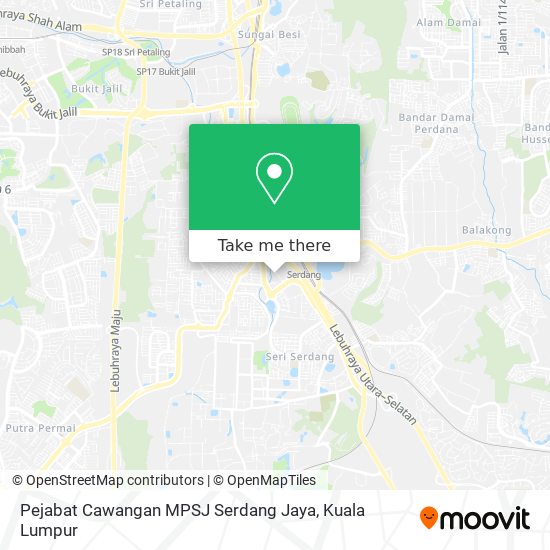 Peta Pejabat Cawangan MPSJ Serdang Jaya
