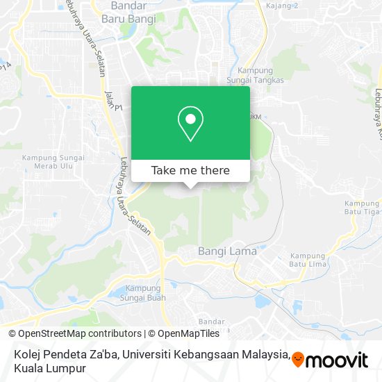 Kolej Pendeta Za'ba, Universiti Kebangsaan Malaysia map