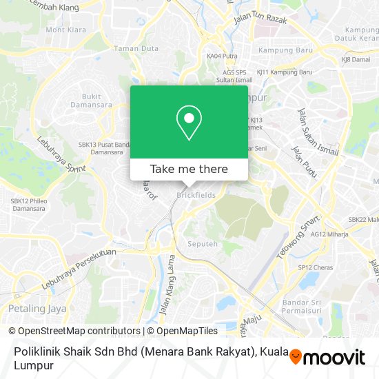 Poliklinik Shaik Sdn Bhd (Menara Bank Rakyat) map