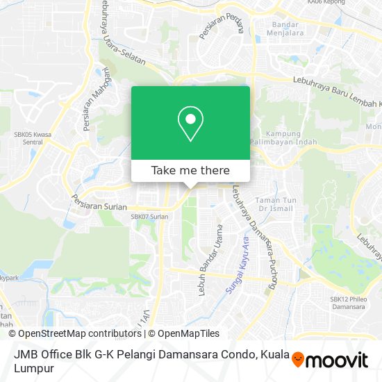 Peta JMB Office Blk G-K Pelangi Damansara Condo