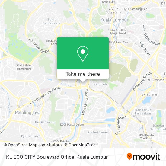 KL ECO CITY Boulevard Office map