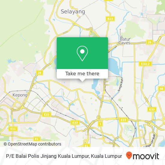 P / E Balai Polis Jinjang Kuala Lumpur map