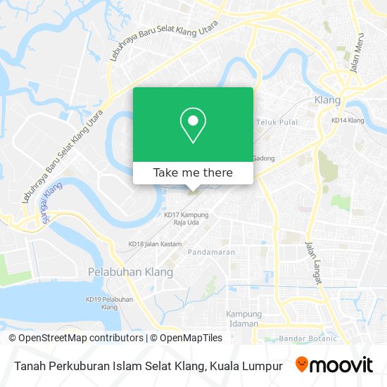 Tanah Perkuburan Islam Selat Klang map