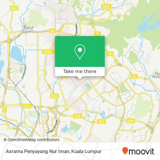 Peta Asrama Penyayang Nur Iman