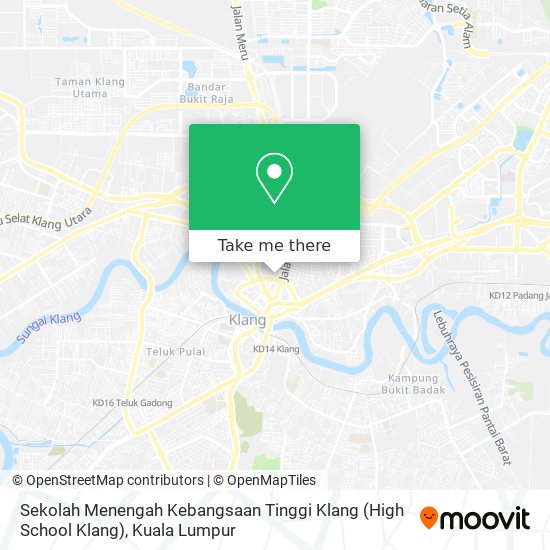 Sekolah Menengah Kebangsaan Tinggi Klang (High School Klang) map