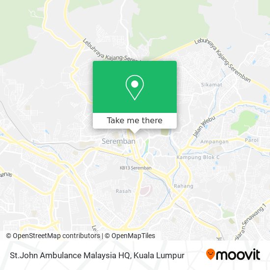 St.John Ambulance Malaysia HQ map