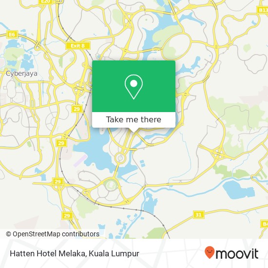 Peta Hatten Hotel Melaka