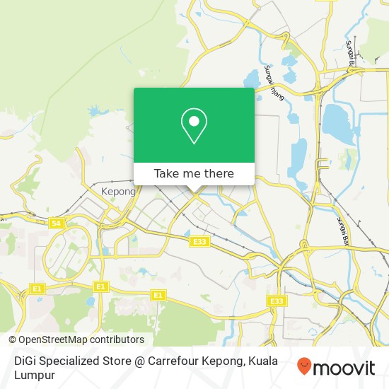 DiGi Specialized Store @ Carrefour Kepong map